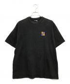 Hanesヘインズ）の古着「[古着]90s METROLINK(メトロリンク) 両面 プリント Tシャツ」｜ブラック