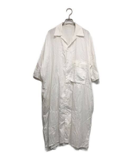 Y's BORN PRODUCT（ワイズ）Y's BORN PRODUCT (ワイズ) COTTON THIN TWILL FRONT POCKET SHIRT DRESS ホワイト サイズ:SIZE 2の古着・服飾アイテム