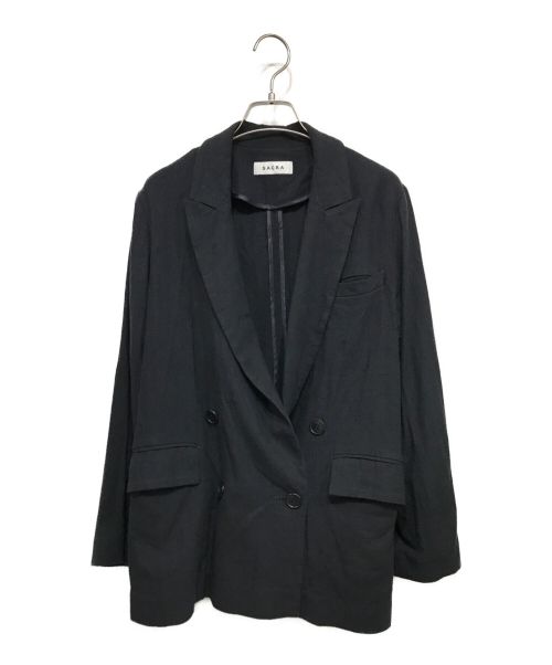 SACRA（サクラ）SACRA (サクラ) SILK COTTON JACKET シルク コットン ジャケット ネイビー サイズ:38の古着・服飾アイテム