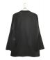 山内 (ヤマウチ) ノーミュールシングウール ノーカラーパジャマシャツ ブラック サイズ:4：22800円