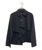 tricot COMME des GARCONSトリココムデギャルソン）の古着「フリルデザインシャツ」｜ブラック