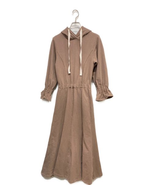 HER LIP TO（ハーリップトゥ）HER LIP TO (ハーリップトゥ) Hooded Cotton-blend JerseyDress パーカーワンピース ブラウン サイズ:SIZE Sの古着・服飾アイテム