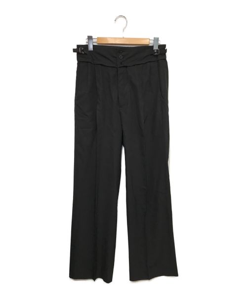 IRENISA（イレニサ）IRENISA (イレニサ) TWO TUCKS WIDE PANTS ブラック サイズ:2の古着・服飾アイテム