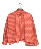 ISABEL MARANTイザベルマラン）の古着「コットンシルクストライプ ボタンダウンシャツ」｜オレンジ
