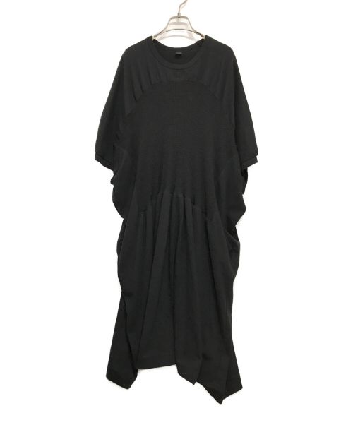 Y's（ワイズ）Y's (ワイズ) ニット切替カットソーワンピース ブラック サイズ:2の古着・服飾アイテム