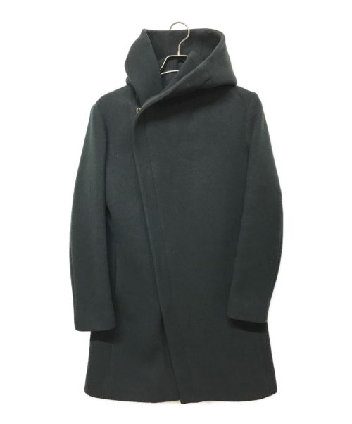 Junhashimoto（ジュンハシモト）Junhashimoto (ジュンハシモト) WRAP COAT フーデッドコート グリーン サイズ:2の古着・服飾アイテム
