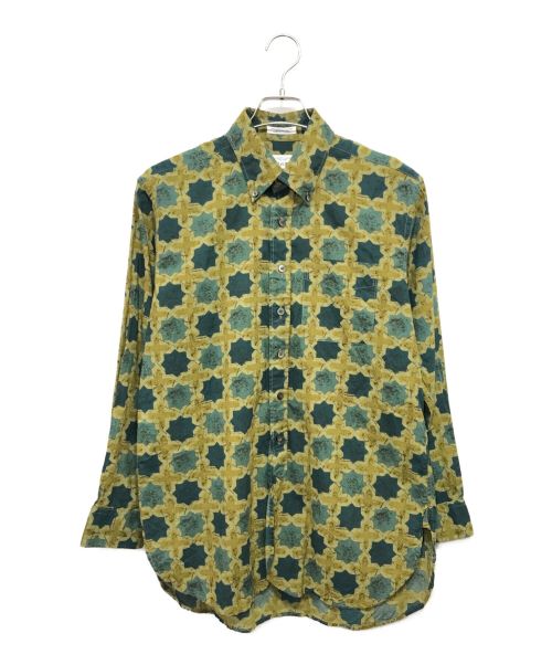 Engineered Garments（エンジニアド ガーメンツ）Engineered Garments (エンジニアド ガーメンツ) Classic Shirt Olive Cotton Cross Batik 長袖シャツ オリーブ サイズ:XSの古着・服飾アイテム