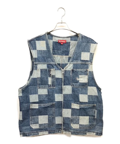 SUPREME（シュプリーム）SUPREME (シュプリーム) Patched Denim Vest パッチデニムベスト ブルー サイズ: XLの古着・服飾アイテム