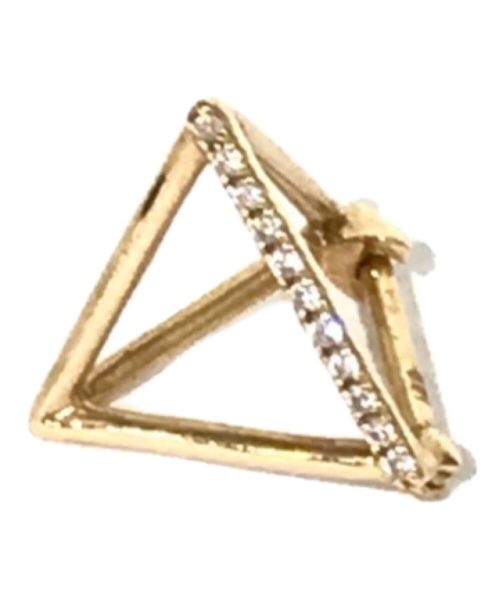 shihara（シハラ）shihara (シハラ) Diamond Triangle Pierce 10 トライアングル ピアス ゴールドの古着・服飾アイテム