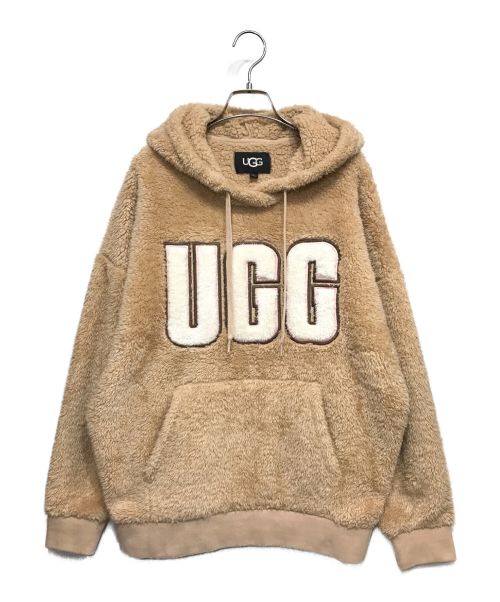UGG（アグ）UGG (アグ) Loyra UGGfluff Logo Hoodie パーカー ベージュ（Driftwood） サイズ:Ｍの古着・服飾アイテム