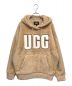 UGG（アグ）の古着「Loyra UGGfluff Logo Hoodie パーカー」｜ベージュ（Driftwood）