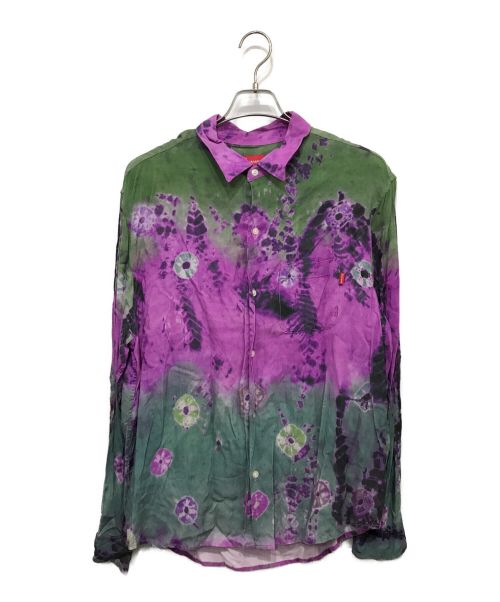 SUPREME（シュプリーム）SUPREME (シュプリーム) Batik Print Rayon Shirt レーヨンシャツ パープル サイズ:Lの古着・服飾アイテム
