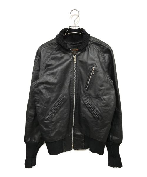 skookum（スクーカム）skookum (スクーカム) レザージャケット ブラック サイズ:44の古着・服飾アイテム
