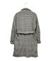 SON OF THE CHEESE (（サノバチーズ）) check gown coat チェスターコート ホワイト×ブラック サイズ:M：7800円