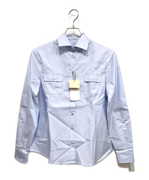 BARBA（バルバ）BARBA (バルバ) コットンシャツ ブルー サイズ:40の古着・服飾アイテム