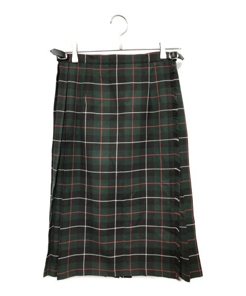 O'NEIL OF DUBLIN（オニールオブダブリン）O'NEIL OF DUBLIN (オニールオブダブリン) タータンチェック ラップスカート グリーン サイズ:38の古着・服飾アイテム