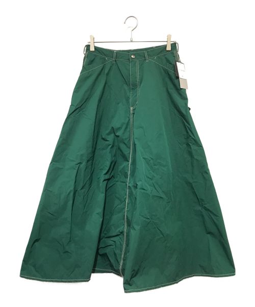 BEAMS BOY（ビームスボーイ）BEAMS BOY (ビームスボーイ) ナイロンデルタワークスカート グリーン サイズ:Freeの古着・服飾アイテム