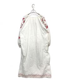 ヴィンテージ（ヴィンテージ/ビンテージ）の古着「USED アフガニスタン 刺繍ワンピース」｜ホワイト