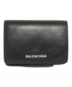 BALENCIAGAバレンシアガ）の古着「三つ折り財布」｜ブラック×レッド