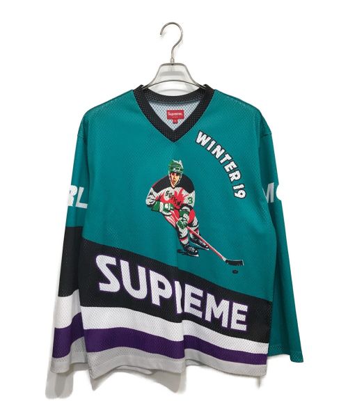 SUPREME（シュプリーム）SUPREME (シュプリーム) Crossover Hockey Jersey クロスオーバー ホッケージャージー カットソー グリーン サイズ:Sの古着・服飾アイテム
