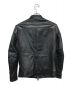 BARNEYS NEWYORK (バーニーズ・ニューヨーク) ラムレザーライダースジャケット ブラック サイズ:M：10000円