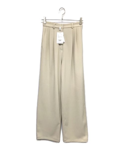 CLANE（クラネ）CLANE (クラネ) RIB STRIPE TUCK PANTS パンツ アイボリー サイズ:2の古着・服飾アイテム