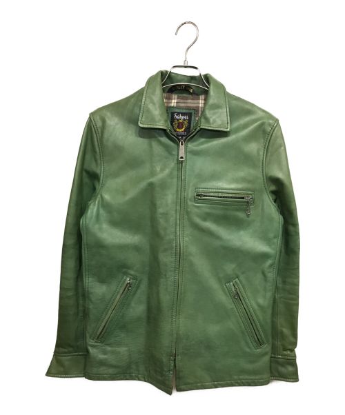 Schott（ショット）Schott (ショット) ライダースジャケット グリーン サイズ:Mの古着・服飾アイテム