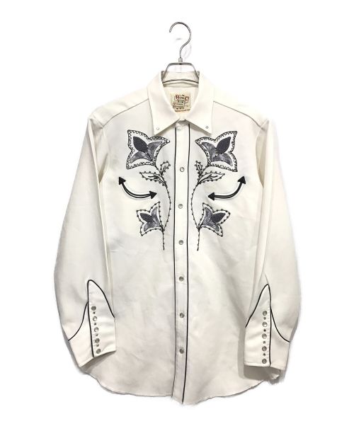 H BAR C（エイチバーシー）H BAR C (エイチバーシー) USA製 ウエスタンシャツ ホワイト サイズ:記載なしの古着・服飾アイテム