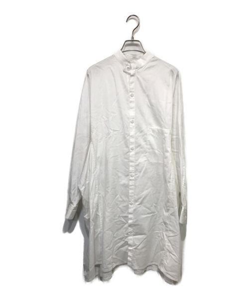 Y's（ワイズ）Y's (ワイズ) [Y's BORN PRODUCT] THIN COTTON TWILL MANDARIN COLLAR SHIRT コットン ロング シャツ ホワイト サイズ:2の古着・服飾アイテム