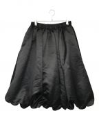 BLACK COMME des GARCONSブラック コムデギャルソン）の古着「シワ加工サテンバルーンスカート」｜ブラック