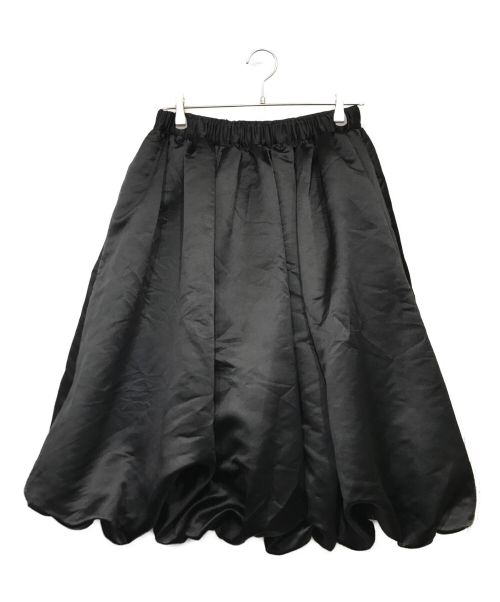 BLACK COMME des GARCONS（ブラック コムデギャルソン）BLACK COMME des GARCONS (ブラック コムデギャルソン) シワ加工サテンバルーンスカート ブラック サイズ:XSの古着・服飾アイテム