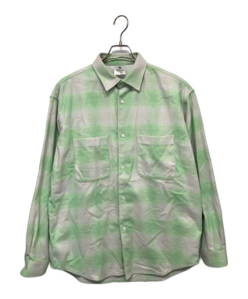 STABILIZER gnz（スタビライザージーンズ）STABILIZER gnz (スタビライザージーンズ) L/S wide tapered shirt オンブレチェックシャツ グリーン サイズ:XLの古着・服飾アイテム