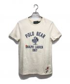 POLO COUNTRYポロカントリー）の古着「ポロベアプリントフラワー刺繍カットソー」｜ホワイト