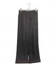 PLEATS PLEASE (プリーツプリーズ) COTTON DENIM グレー サイズ:3