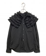 COMME des GARCONS COMME des GARCON (コムデギャルソンコムデギャルソン) フリルビックカラーシャツ ブラック サイズ:M