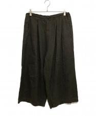 Y's (ワイズ) VIYELLA FRONT TUCK WIDE PANTS オリーブ サイズ:1