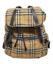 BURBERRY (バーバリー) ナイロンノバチェックバックパック ベージュ
