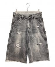 Liberaiders (リベレイダース) DAMAGED DENIM BUGGY SHORTS/リベレイダース ダメージドデニムバギーショーツ グレー サイズ:MEDIUM