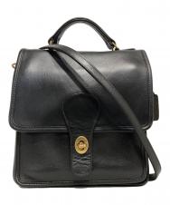 COACH (コーチ) レザーショルダーバッグ ブラック