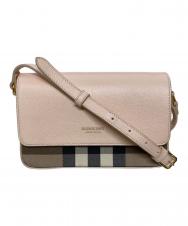BURBERRY (バーバリー) ニューハンプシャーハウスチェック ショルダーバッグ ピンク サイズ:-