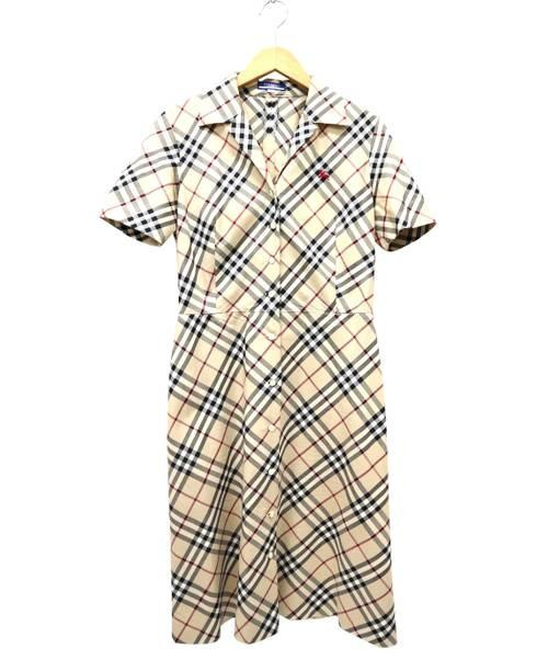 中古 古着通販 Burberry Blue Label バーバリーブルーレーベル シャツワンピース ブラウン サイズ 40 ノバチェック 夏物 ブランド 古着通販 トレファク公式 Trefac Fashion