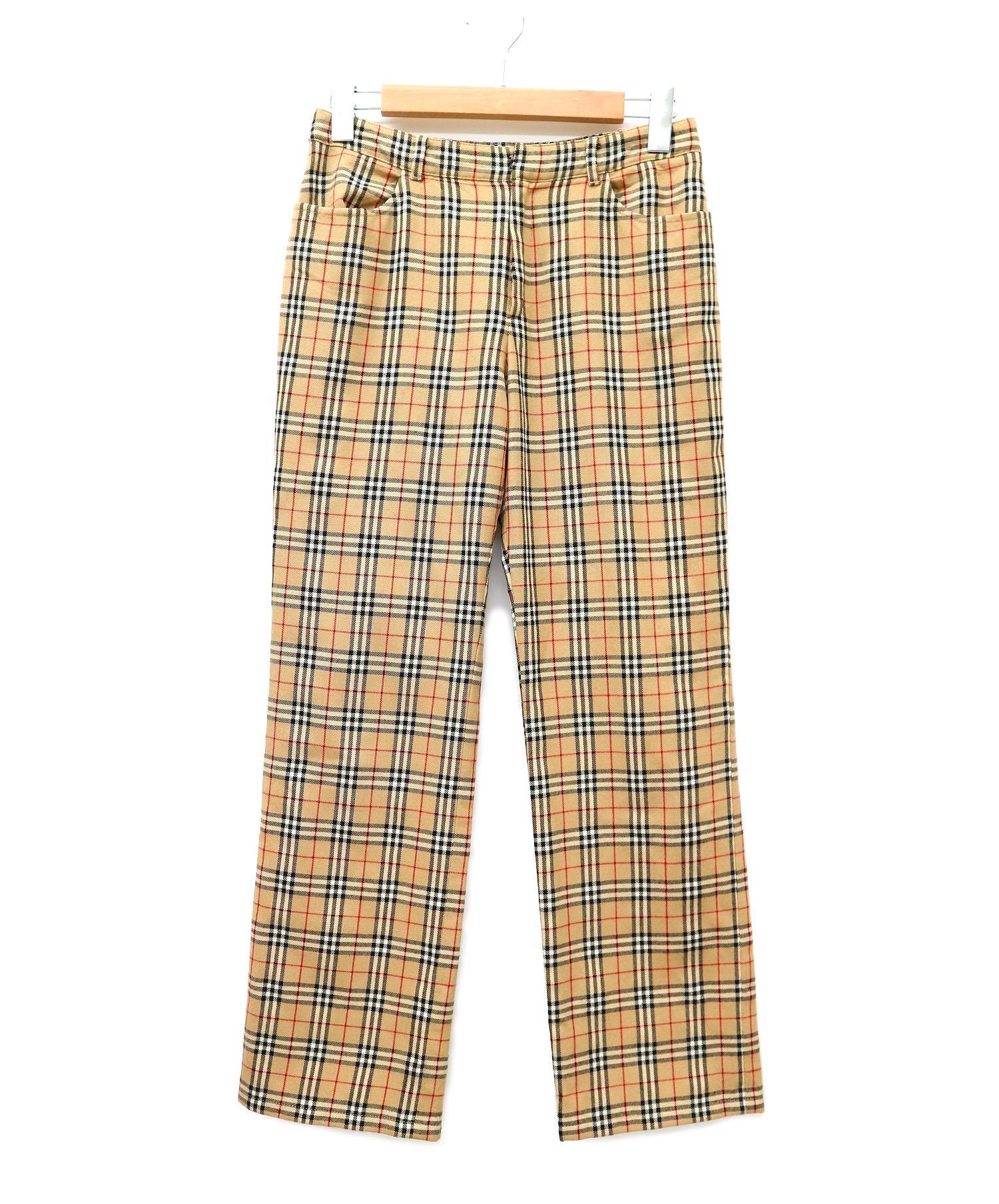 中古 古着通販 Burberry Blue Label バーバリーブルーレーベル ノバチェックパンツ ベージュ サイズ 38 ブランド 古着通販 トレファク公式 Trefac Fashion