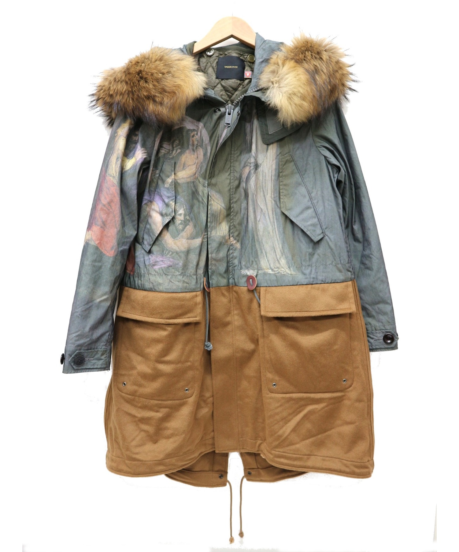 中古 古着通販 Undercover アンダーカバー 切替モッズコート オリーブ ブラウン サイズ 2 15aw No Borders期 名モデル Blake ブランド 古着通販 トレファク公式 Trefac Fashion