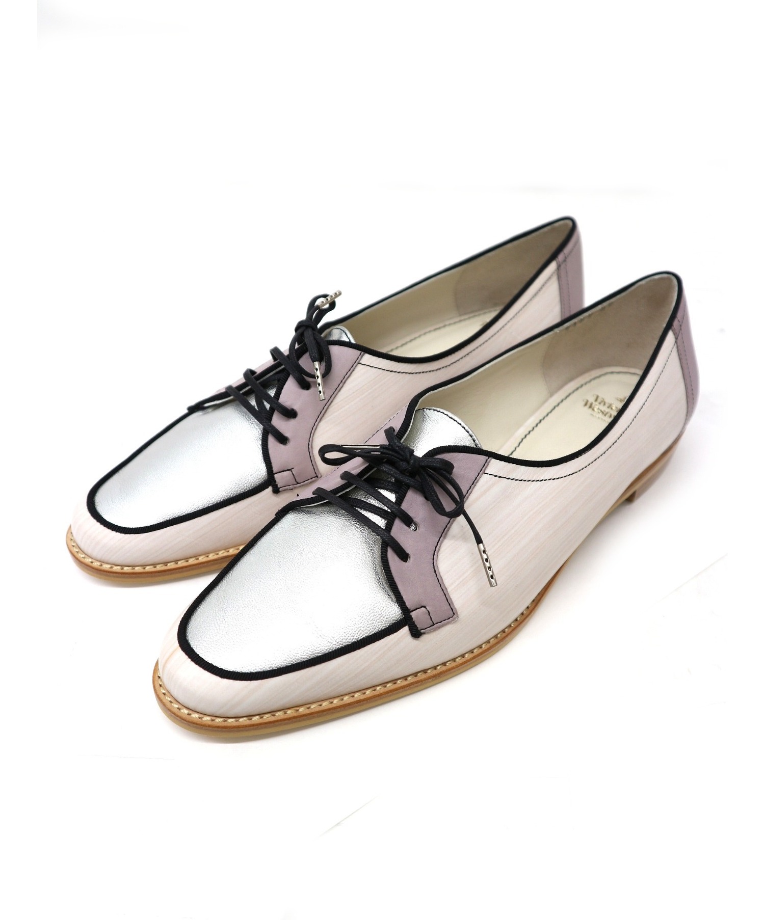 中古 古着通販 Vivienne Westwood ヴィヴィアンウエストウッド レースアップオックスフォードパンプス ライトグレー サイズ 37 保管美品 日本製 ブランド 古着通販 トレファク公式 Trefac Fashion