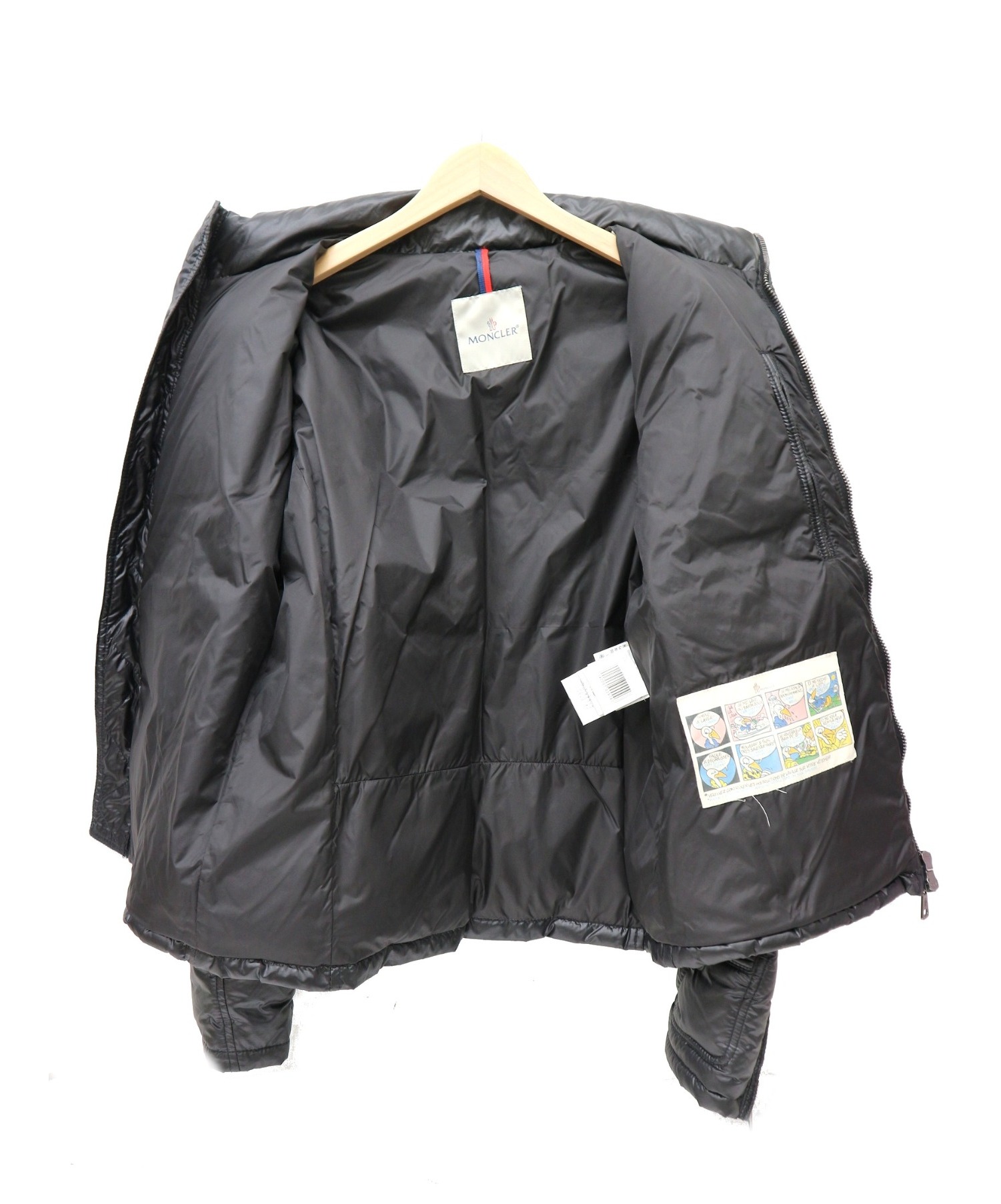 MONCLER (モンクレール) ライダースバイカーダウンジャケット ブラック サイズ:2 FABRICE　ファブリス