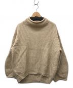 UNFIL（アンフィル）の古着「キャメル&ベビーアルパカボトルネックセーター」｜ベージュ