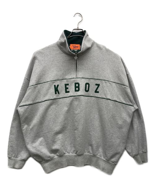 KEBOZ（ケボズ）KEBOZ (ケボズ) 2TONE HALF ZIP SWEAT PULLOVER グレー サイズ:XLの古着・服飾アイテム