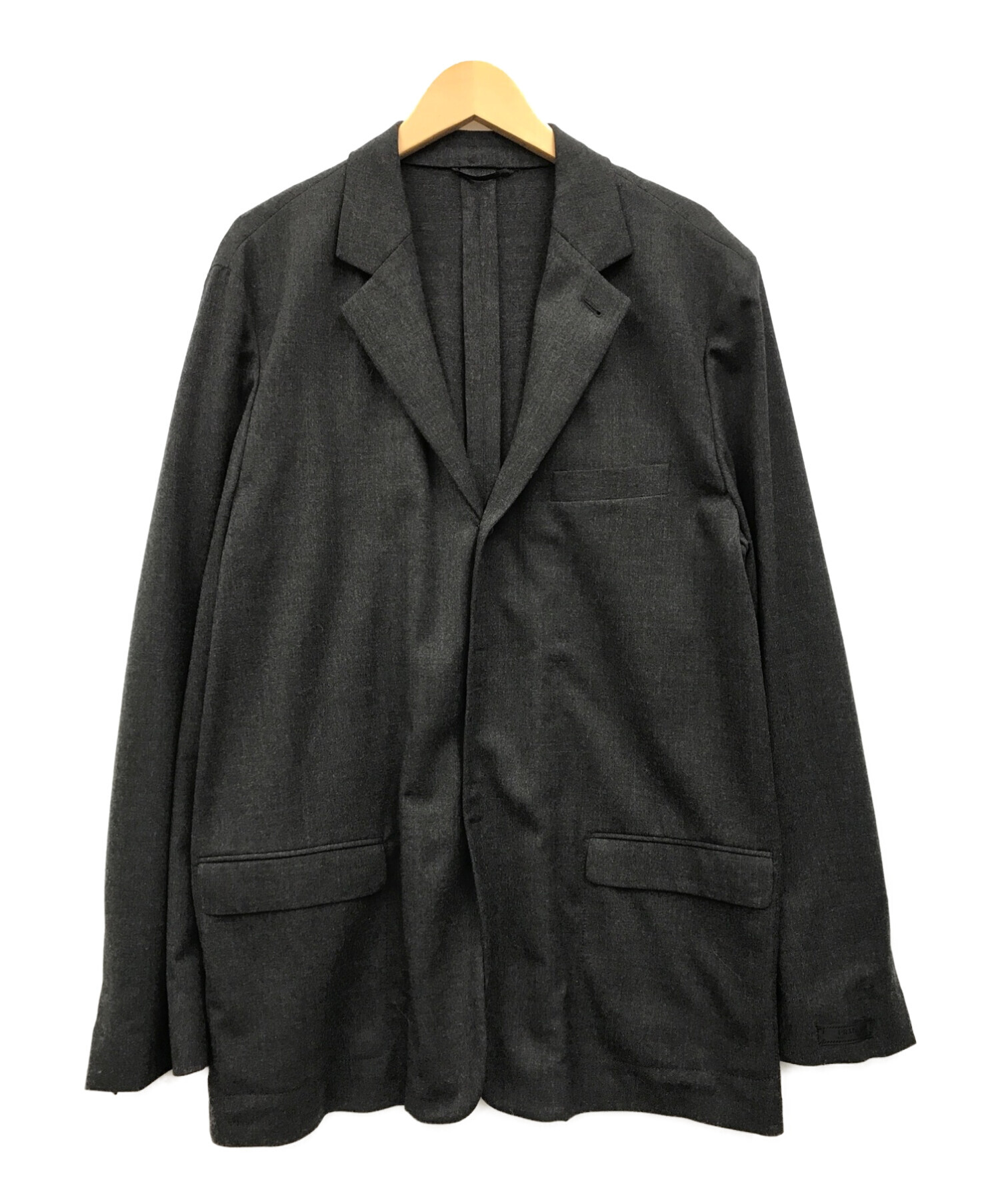 PRADA (プラダ) テーラードジャケット ブラック サイズ:50