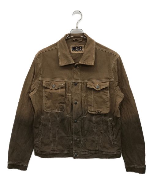 DIESEL（ディーゼル）DIESEL (ディーゼル) デニムジャケット ブラウン サイズ:Lの古着・服飾アイテム