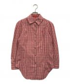 Vivienne Westwood RED LABELヴィヴィアンウエストウッドレッドレーベル）の古着「オーブロゴ刺繍チェックシャツ」｜レッド
